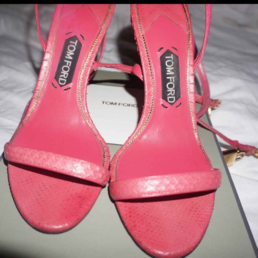 Tom Ford leather python bivitta pink